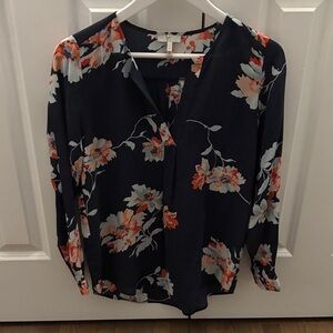 Floral Navy Blouse